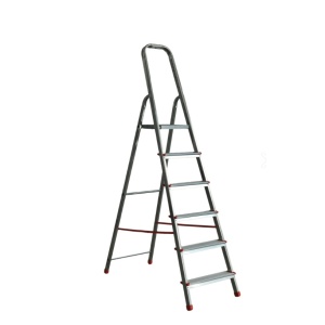 Scara aluminiu 1x6 trepte late cu urcare pe o parte 916 Alverosal - Img 1