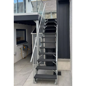 Scara de exterior 12 trepte cu balustrada Standard Gardentop Trimax Dolle