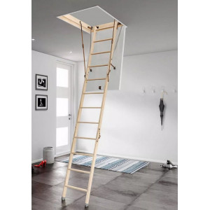 Scara mansarda izolata DOLLE CLICK FIX 56 SILVER - izolatie 5cm 70x120cm