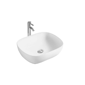 Set lavoar pe blat Elegance rectangular alb cu baterie lavoar crom inalta Slimmer - Img 4