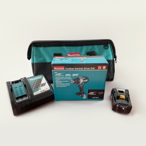 Set Masina de insurubat si gaurit cu percutie LXT, cu incarcator si acumulator DHP489Z Makita - Img 1