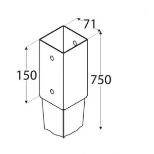 Suport grinda tip țăruș 71 mm - Img 3