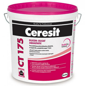 Tencuiala decorativa siliconica-silicatica 25kg aspect zgariat granulatie 2mm Ceresit CT 175