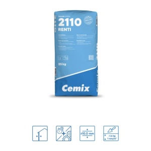 Tinci mortar de renovare armat cu fibre 25kg/sac 2110 Renti Cemix