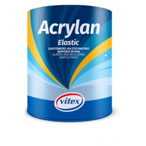 Vopsea lavabila acrilica flexibila de impermeabilizare alba Vitex Acrylan Elastic 2.94L baza de colorare