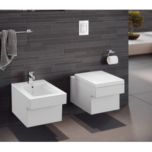 WC suspendat rimless Cube Ceramic suprafata PureGuard GRO3924500H - Img 1