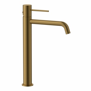 Baterie lavoar inalta Slimmer Himark, gold periat, Cold Start, 32,2 cm