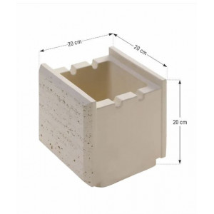 Boltar TRAVERSTONE BLOCK smoke 20*20 cm