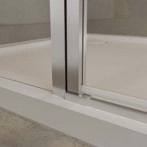 Cabina de dus semirotunda Recall cu usi batante, profil crom, sticla 6 mm, 80 × 80 cm – Anahita - Img 6