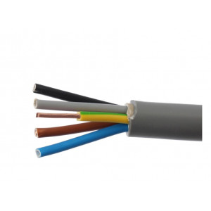 Cablu electric CYY-F, 5 x 1,5 mm² gri la metru