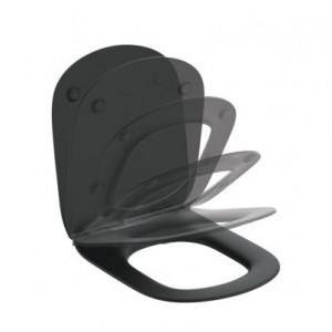 Capac WC TESI soft-close subţire silk black T3527V3 - Img 1