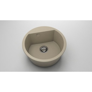 Chiuveta bucatarie rotunda 51cm bej cu o cuva Fat 223
