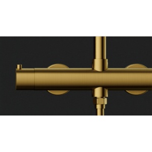 Coloana dus termostatata Slimmer Himark, doua functii, brushed gold - Img 3