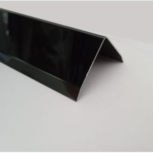 Cornier cu laturi tesite Negru oglinda din inox 20X20 LCI 200.139 2.44ML/BUC