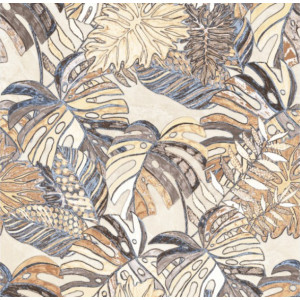 Decor BOTTICINO LEAVES 4374 25.5x75.5cm, interior, baie-bucatarie, model tropical multicolor lucios, Kai