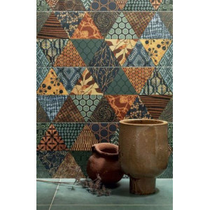 Decor GOLDGREEN B 29.8x74.8cm, interior, baie-bucatarie, rectificat, forme geometrice multicolor mat, Tubadzin - Img 2