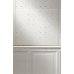 Decor LUMIERE 29.8X74.8cm, interior, baie-bucatarie, rectificat, alb-auriu, Tubadzin - Img 2