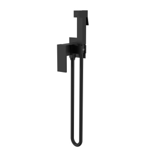 Dus igienic Cube Himark, negru mat, corp incastrat inclus