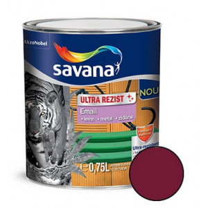 Email Savana Ultra Rezist superlucios pentru lemn metal interior si exterior grena 0.75l