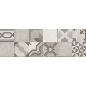 Faianta WORK WHITE DECORO VANTAGE M13C 30X90cm, interior, baie-bucatarie, gri mat, Tubadzin