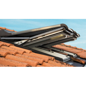 Fereastra de mansarda PVC/Lemn cu 3 sticle si deschidere in treimea superioara R79 THERMO WD - Img 6