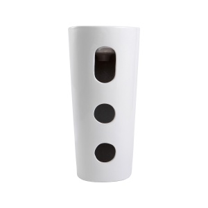 Lavoar freestanding Art, rotund, alb, ceramica, fara orificiu baterie, 40 x 40 x 84 cm, Anahita - Img 4