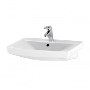 Lavoar incastrat Carina, dreptunghiular alb din ceramica 60cm K31-006 Cersanit - Img 1