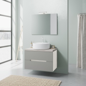 Mobilier baie cu blat Gri 80x46.5x113cm Iris Savini Due