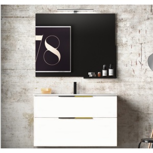 Mobilier Galsaky alb cu manere negre 80cmCoycama