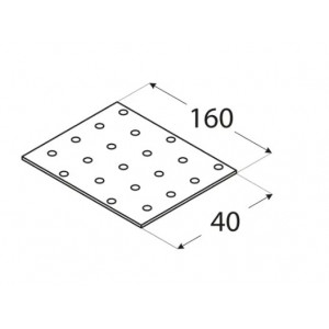 Placa perforata 160 x 40 x 2 mm - Img 2
