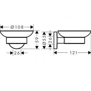 Sapuniera cu suport LOGIS UNIVERSAL 41715000 - Img 2
