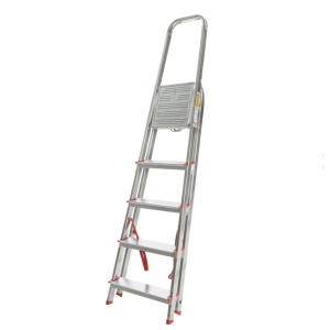 Scara aluminiu 1x5 trepte late cu urcare pe o parte 915 Alverosal - Img 2