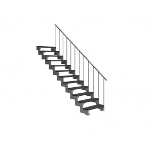 Scara de exterior cu balustrada Standard Gardentop Trimax Dolle