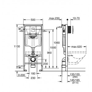 Set RAPID SL 3 în 1 cu clapeta SKATE COSMOPOLITAN CROM Grohe 38772001 - Img 2