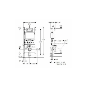 Set vas WC suspendat Prestige si rezervor incastrat Geberit Duofix 458.134.21.3 cu clapeta Delta20 crom - Img 2
