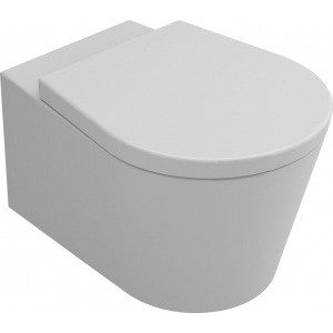 Vas WC suspendat Rimless cu capac Soft Close, 52,5 x 36,5 cm, alb, Glam, Gala