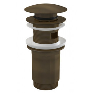 Ventil lavoar CLICK/CLACK 5/4" metalic cu preaplin bronz antic dop mare A392ANTIC - Img 1
