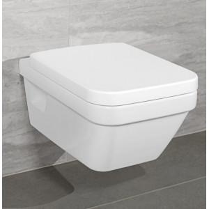 WC suspendat direct flush dreptunghiular cu capac soft close quick release Architectura 5685HR01 - Img 1