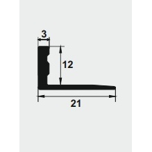 Bagheta dreapta pentru muchii din eloxalum ESA 2.5ML/BUC - Img 5
