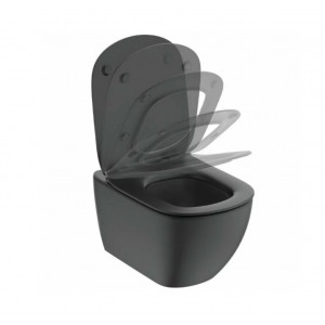 Capac WC TESI soft-close subţire silk black T3527V3 - Img 2