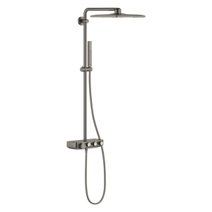 Coloana de dus brushed hard graphite Euphoria SmartControl System 310 Cube cu baterie termostatata Grohe