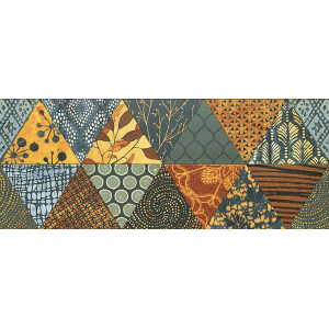 Decor GOLDGREEN A 29.8x74.8cm, interior, baie-bucatarie, rectificat, forme geometrice multicolor mat, Tubadzin