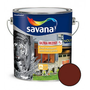 Email pe baza de apa Savana Ultrarezist multisuport maro lucios 2.5l