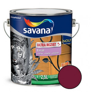 Email Savana Ultra Rezist superlucios pentru lemn metal interior si exterior grena 2.5l