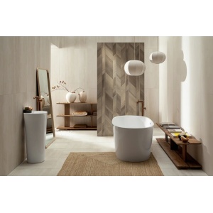 Faianta Echo Wood Beige baie/bucatarie, aspect lemn, mata, 59,8 x 119,8 cm, Tubadzin - Img 3