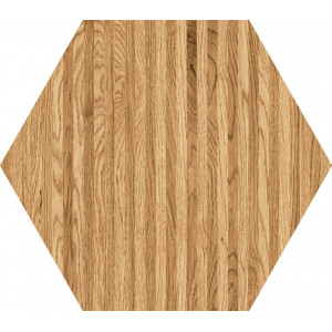 Faianta FLARE WOOD HEX, baie/bucatarie, interior, tip lemn 11x12.5cm