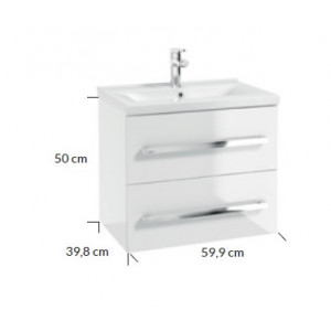 Mobilier GRANADA 60cm 2 sertare soft-close Defra - Img 5