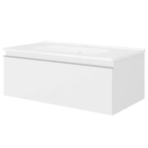 Mobilier suspendat Albatros 80, cu sertar, alb, 81.5x46.5 x32 cm Savini Due