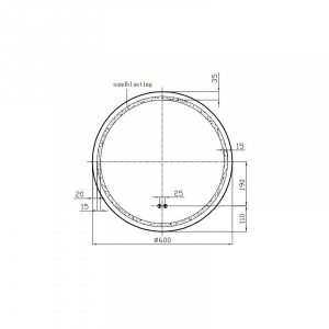 Oglinda Ando-R60, rotunda, cu iluminare LED ML1-60-B Fluminia - Img 2