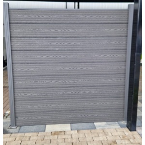 Panou gard WPC cu stalpi Bill Fence gri inchis 1800x1830mm - Img 3